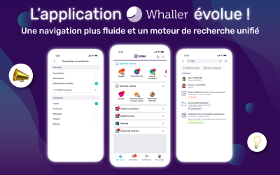 L’application Whaller évolue : une navigation plus fluide et un moteur de recherche unifié