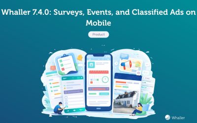 Whaller 7.4.0: Surveys, Events, and Classified Ads on Mobile