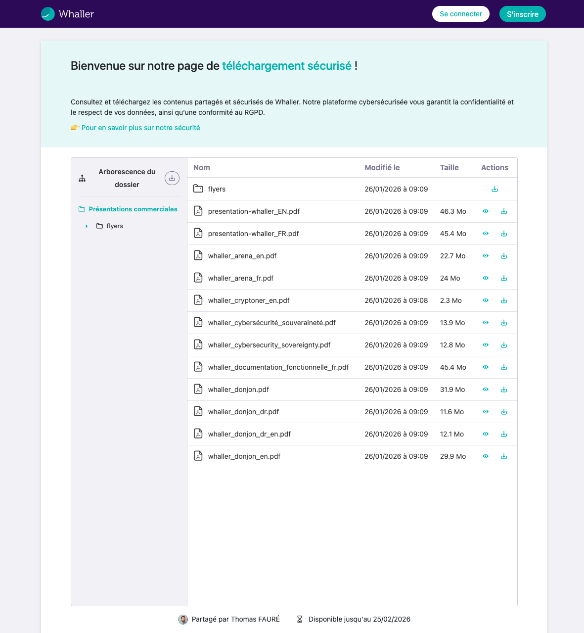 External sharing of entire folders